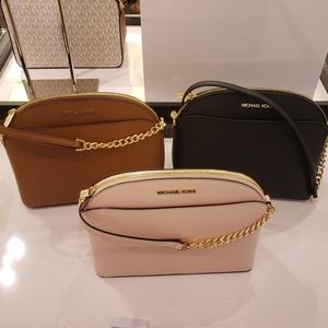 Michael Kors Jet Set Saffiano Leather Emmy Dome